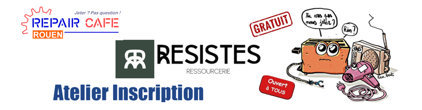 Atelier de réparation – Ressourcerie Resistes – Darnétal